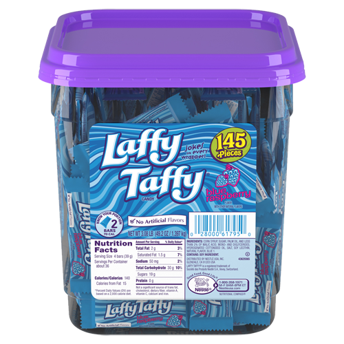 Laffy Taffy Bote sabor Frambuesa Azul 145uds