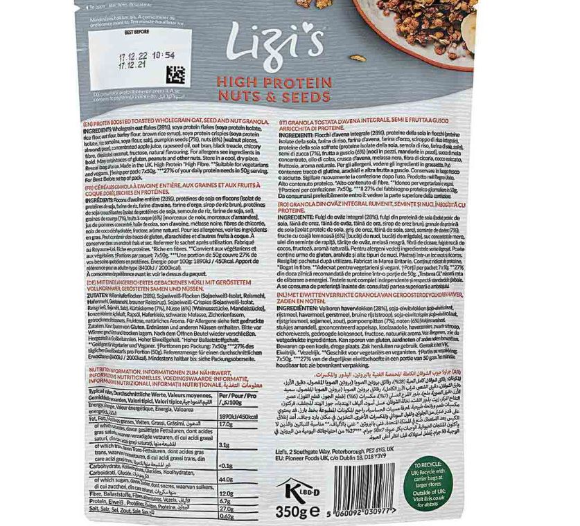 Lizi´s Granola High Protein 350gr