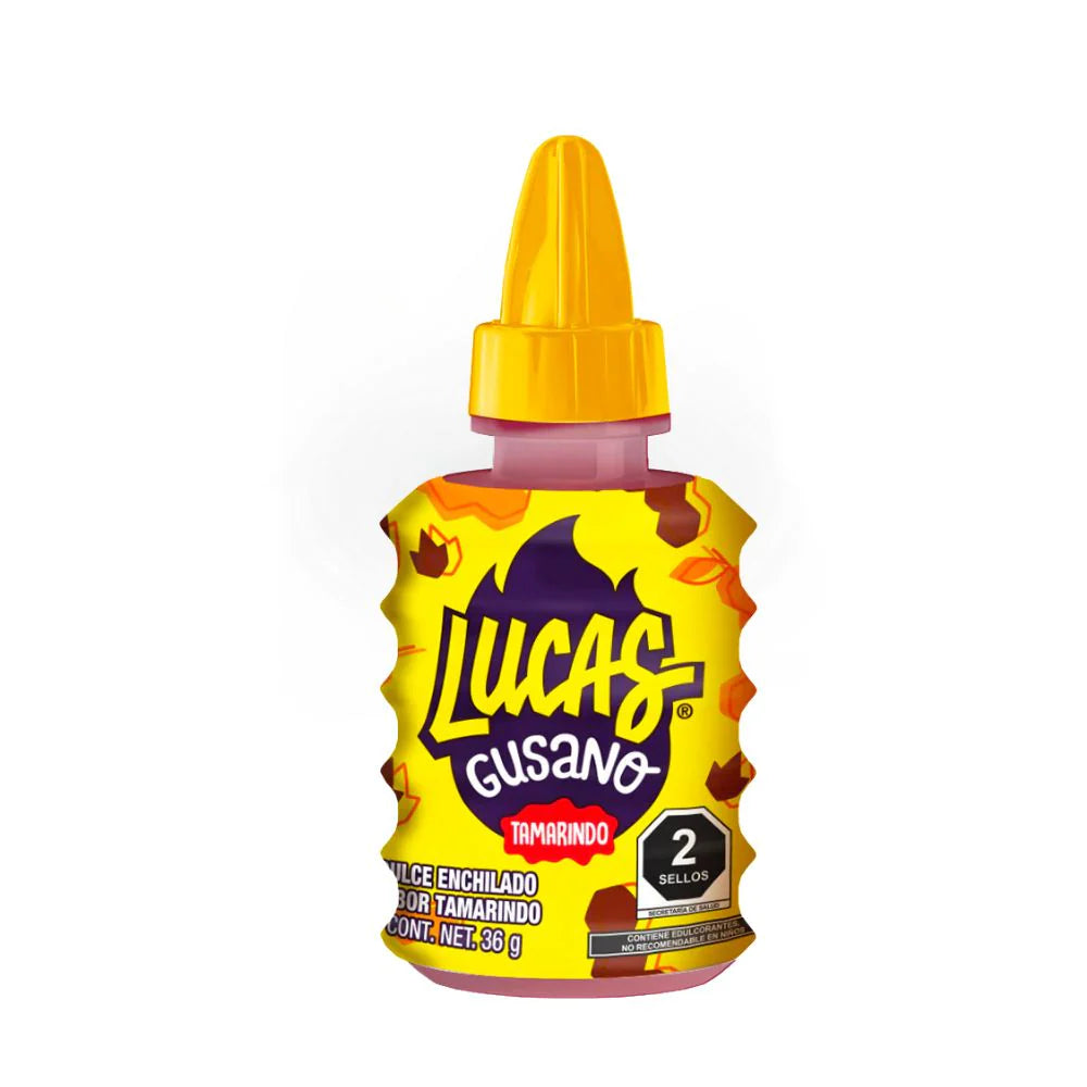 Lucas Gusano Dulce Enchilado Sabor Tamarindo 1 ud- 24g
