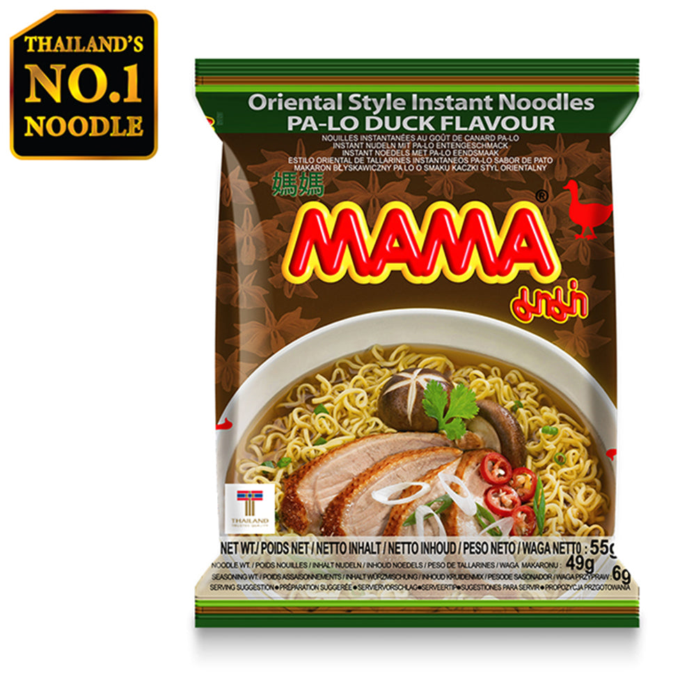 Mama fideos sabor pato 55g -pack de 10!