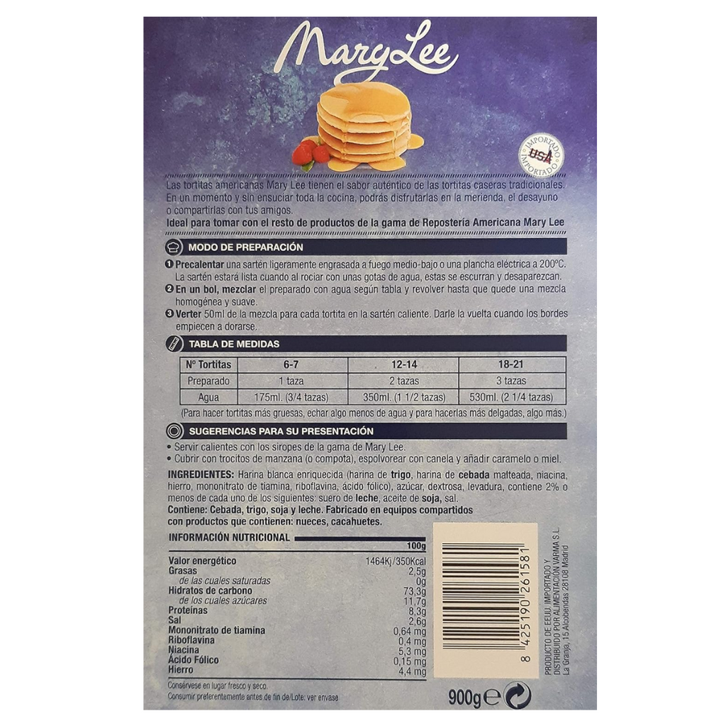 Mary Lee tortitas americanas 900gr