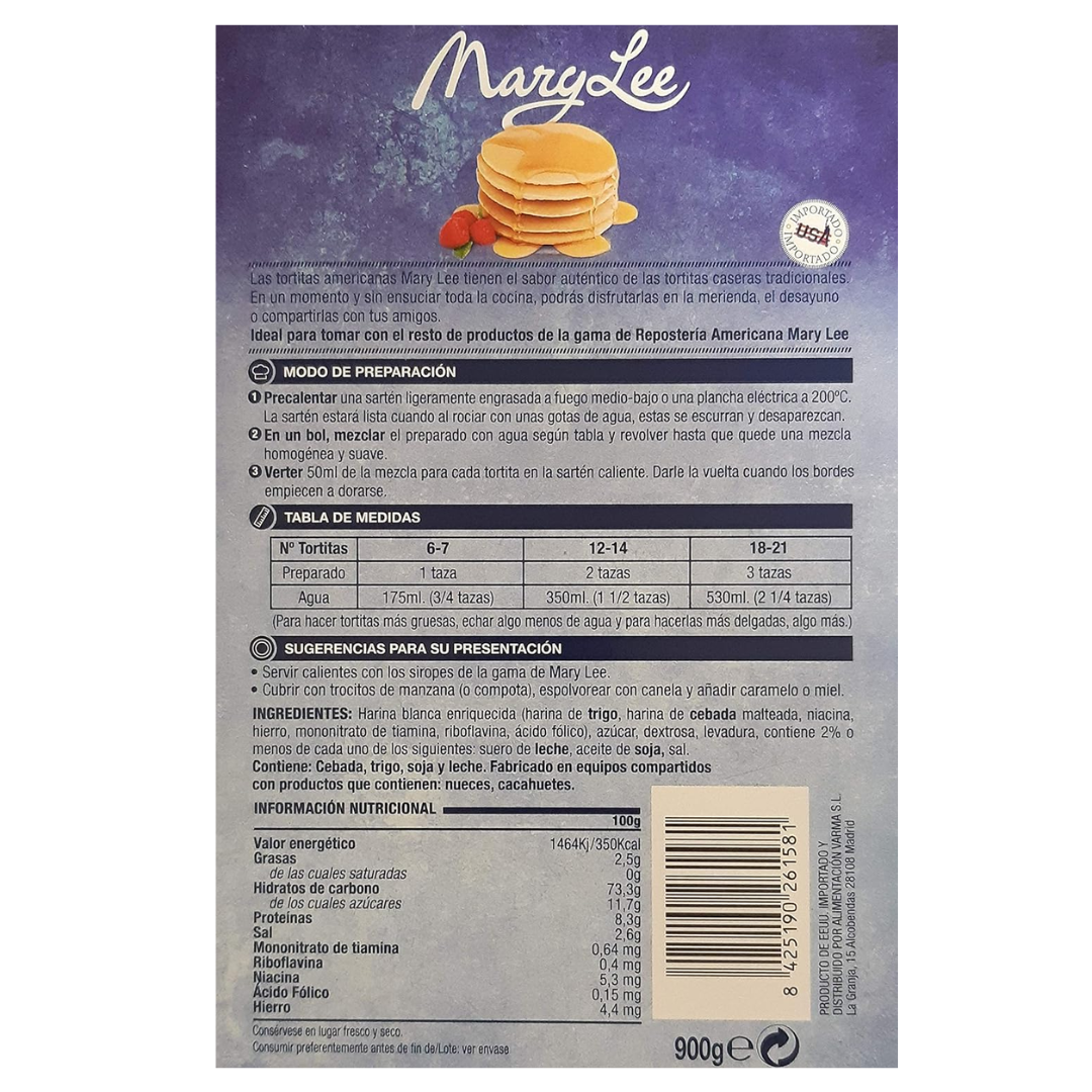 Mary Lee tortitas americanas 900gr
