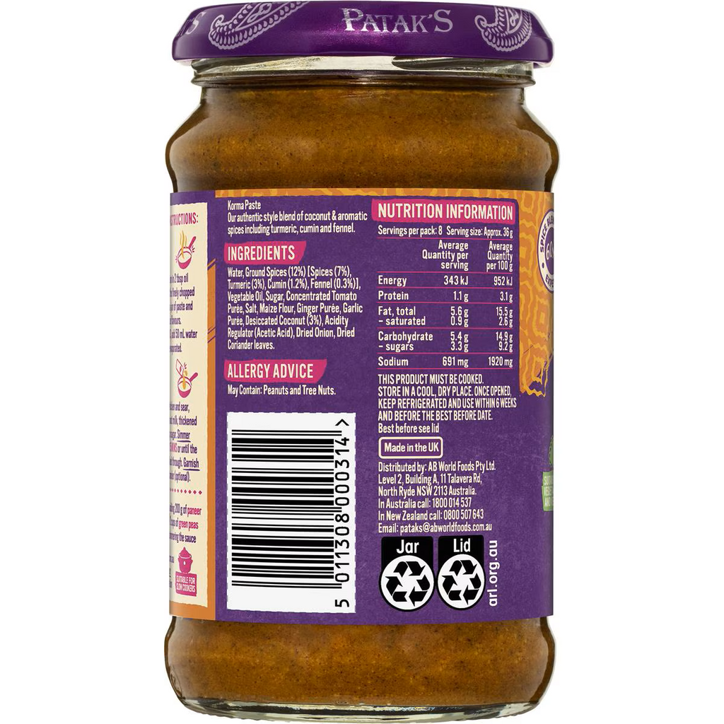 Patak’s Mild Curry Paste 283g