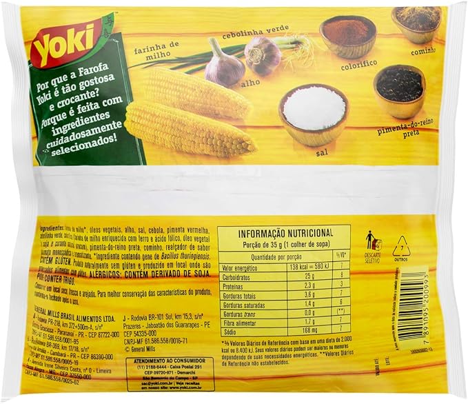 Yoki Farofa de Milho 400g