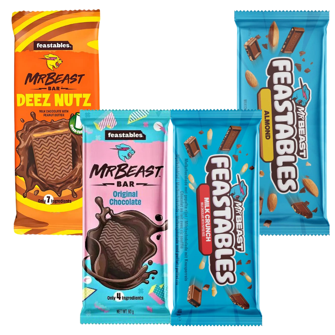 Wonderbox Mr Beast Feastables - 4 unidades