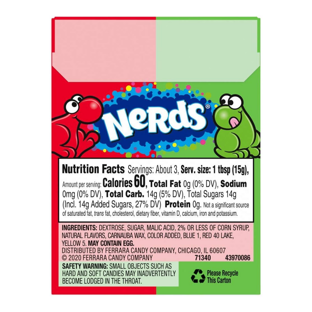 Nerds Caramelos Sandia y Cereza
