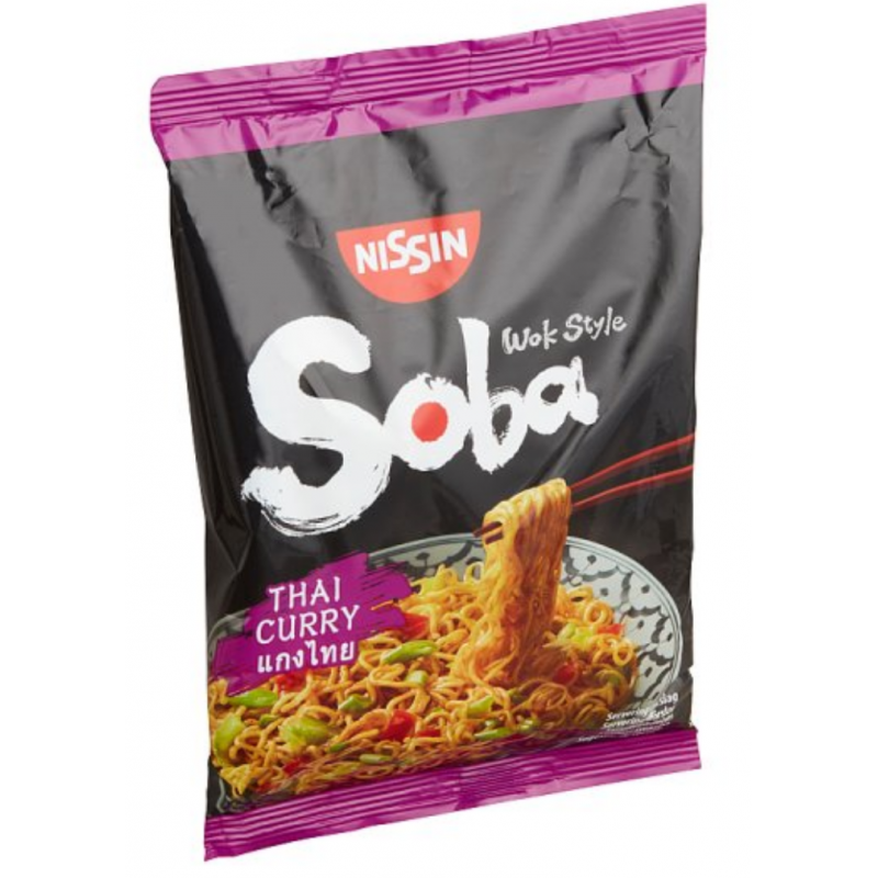 Nissin Soba Fideos instantáneos Thai Curry 109 gr