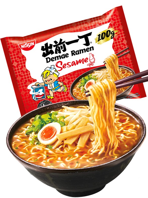 Combo Nissin (picante, ajo negro tonkotsu, sésamo)