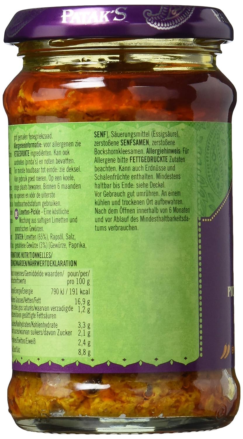 Patak's Lime pickle 283 gr - Pack de 2!