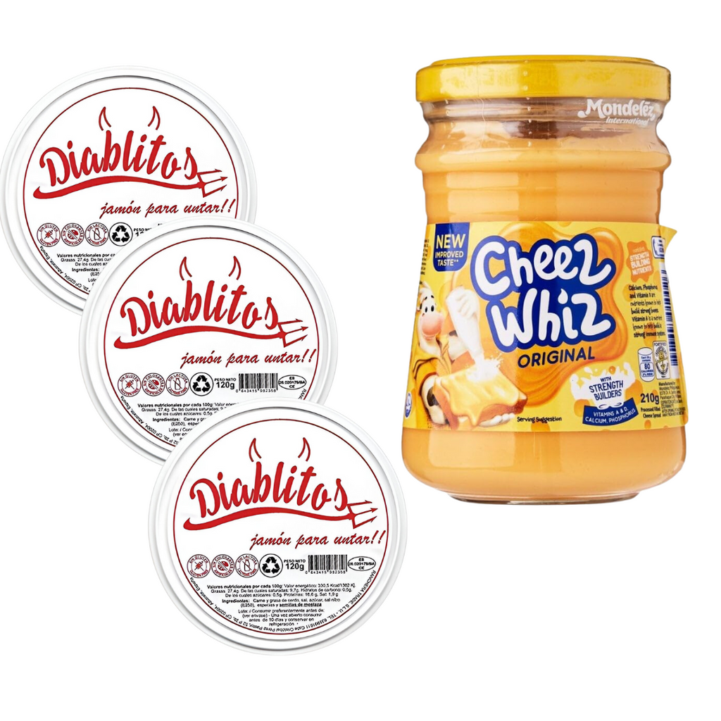 Wonderbox Cheez whiz + 3 diablitos