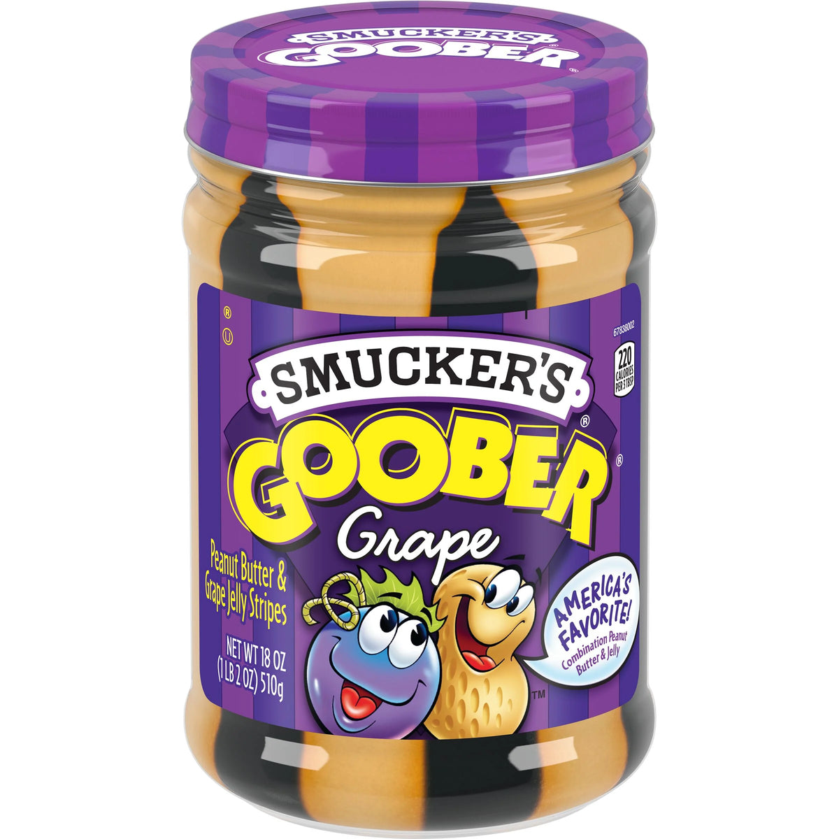 Smucker´s Goober  Grape Peanut Butter & Grape Jelly Stripes 18 Oz (510g)