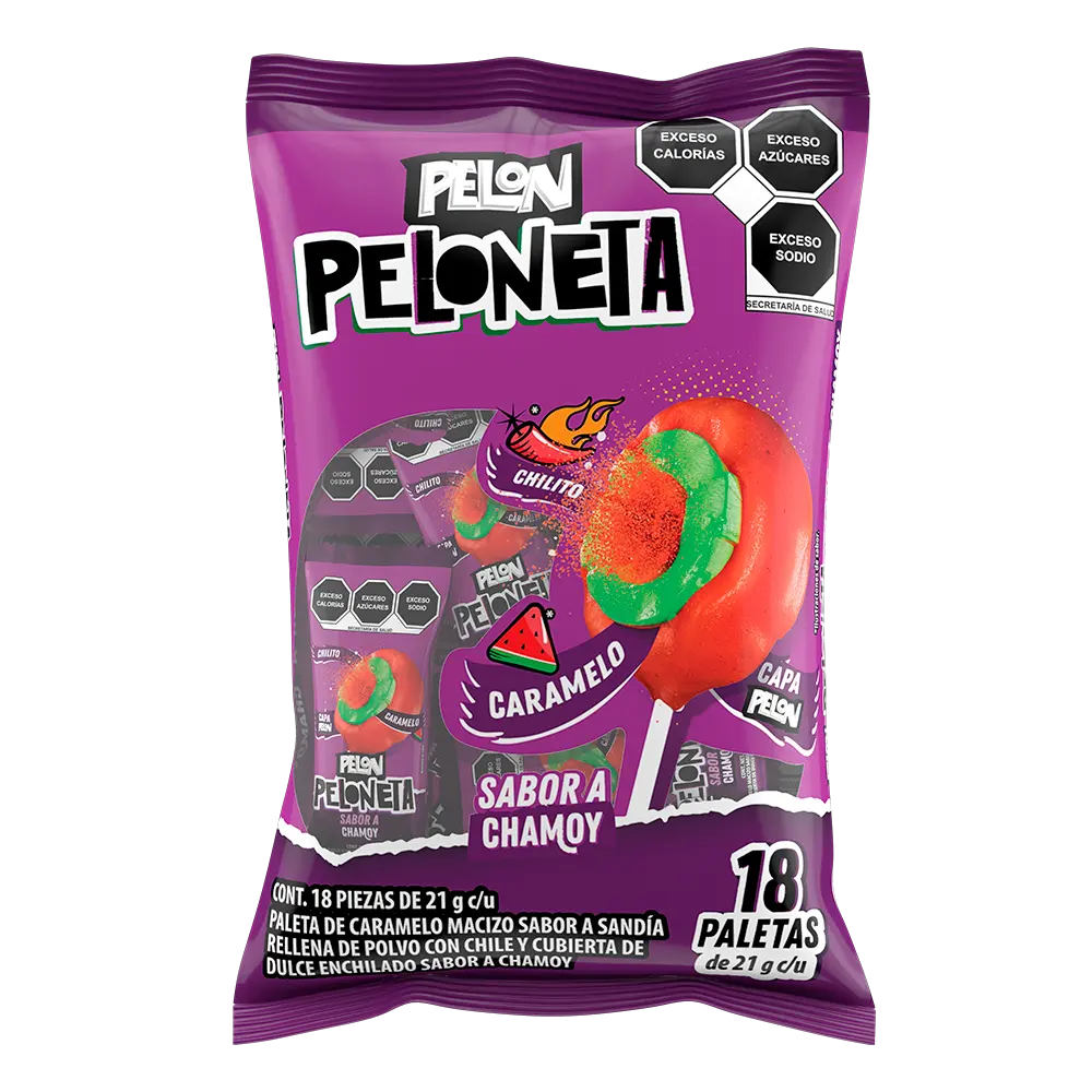 Pelon Peloneta Sabor a Chamoy y Sand?a 18 piezas de 21g