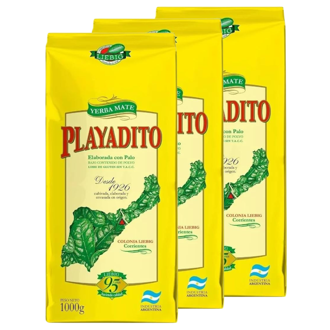 Playadito Yerba Mate - Pack de 3