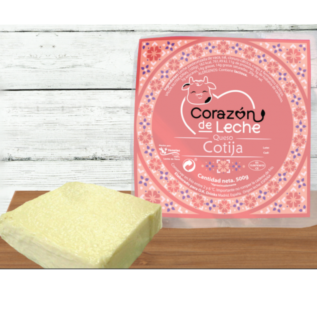 Queso Cotija Corazón de Leche 500gr