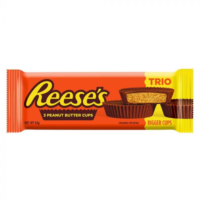 Reeses 3 peanut butter cups 63g