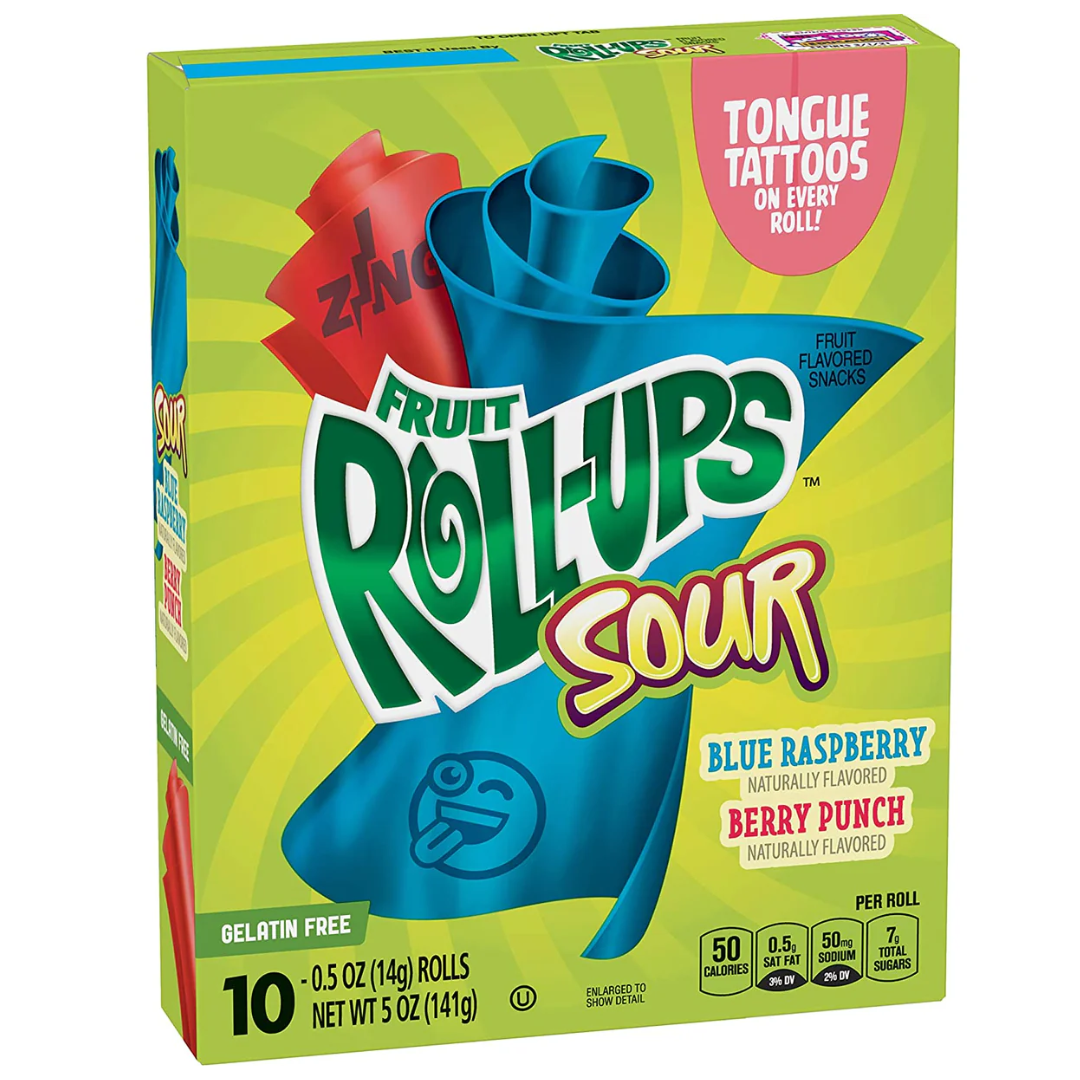 Frui Roll-Ups Blue Raspberry 10 rolls (14g)