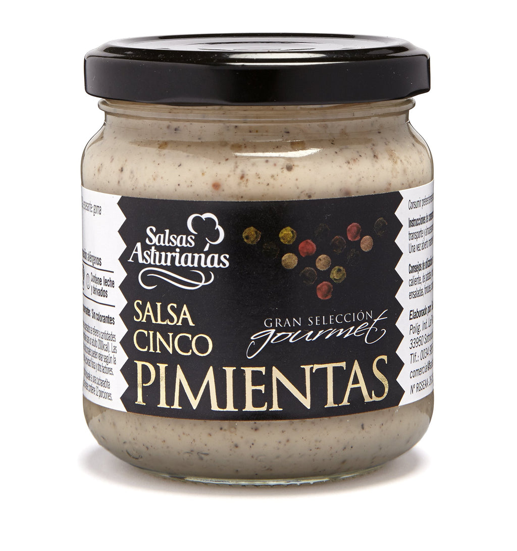 Salsas Asturianas Salsa De Cinco Pimientas 150g