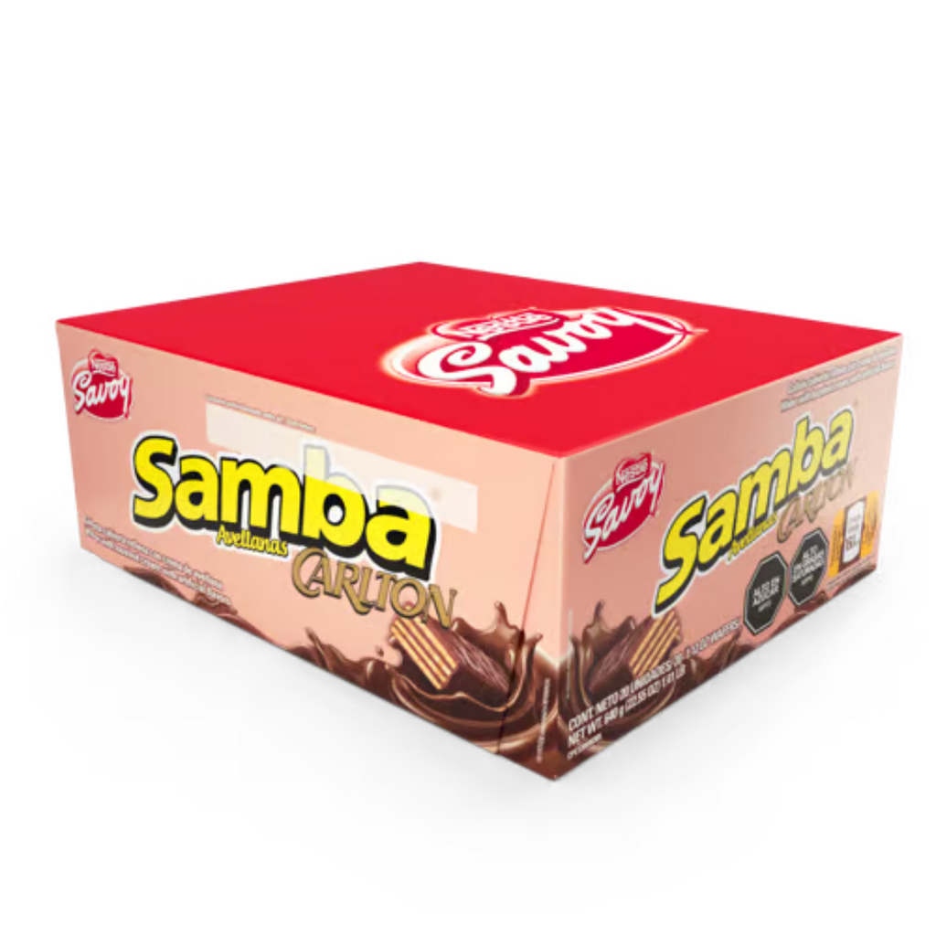 Nestlé Savoy Samba Avellanas - Caja con 20 unidades