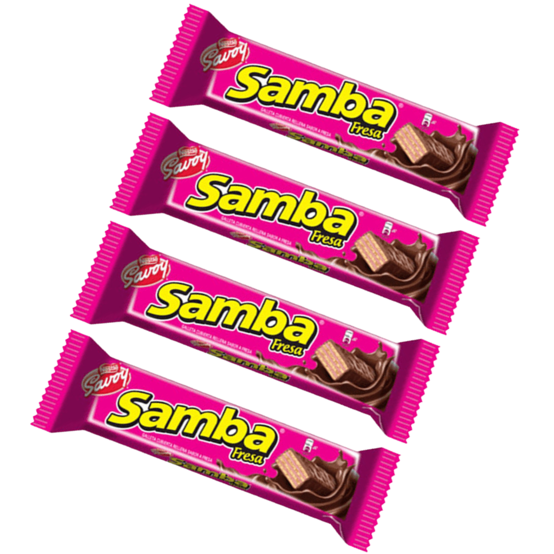 Nestlé Savoy Samba fresa 32gr - Pack 4