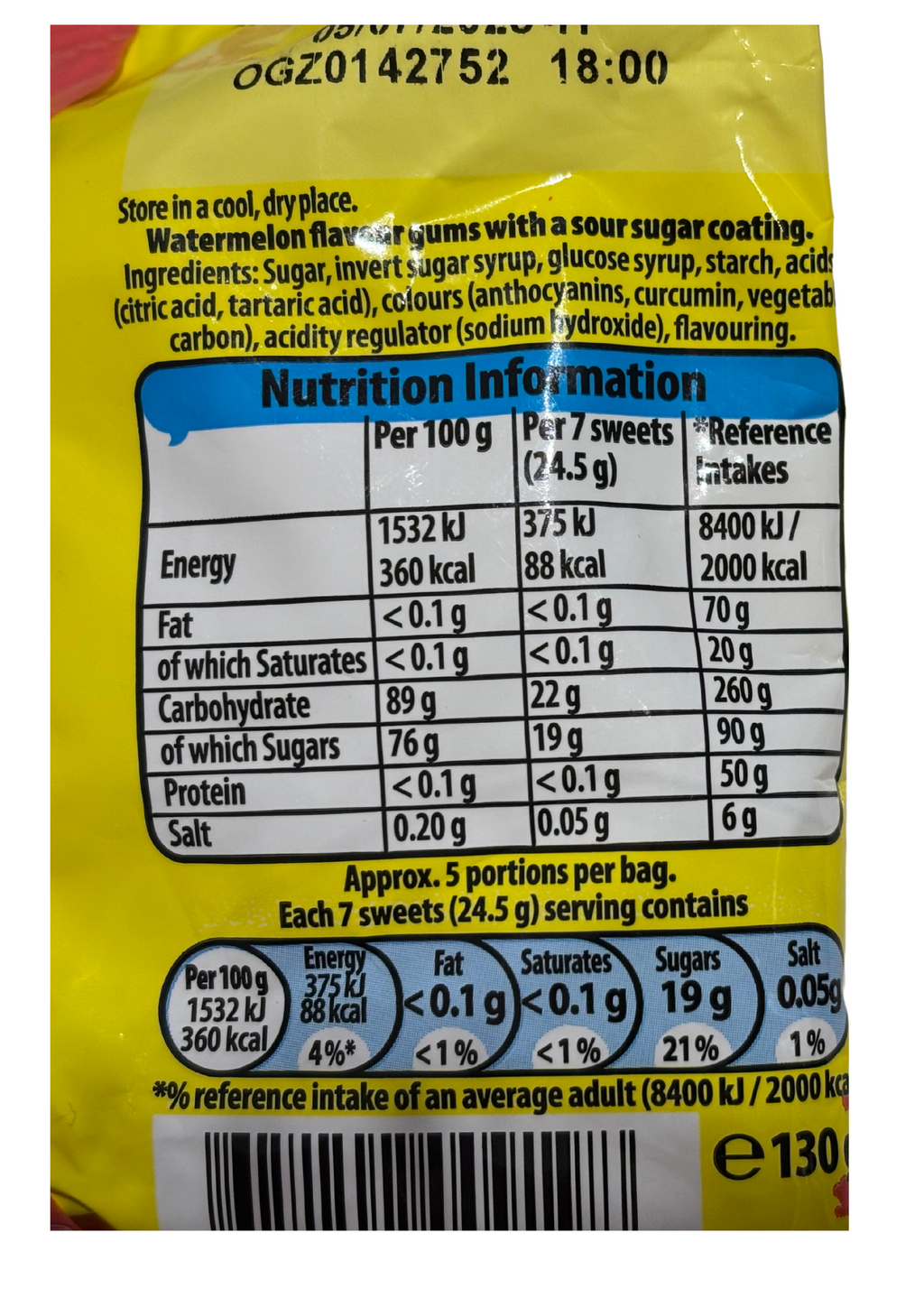 Sour Patch Kids Watermelon 130g