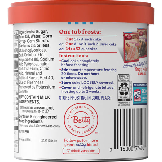 Betty Crocker Whipped Frosting Strawberry Mist 12 OZ 340g