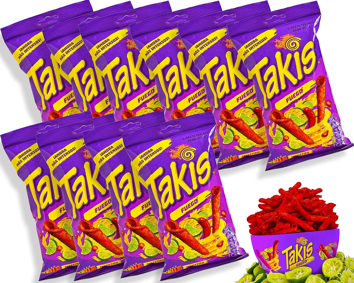 Takis Fuego Sabor Chile Y Lim?n 56g - Pack de 3