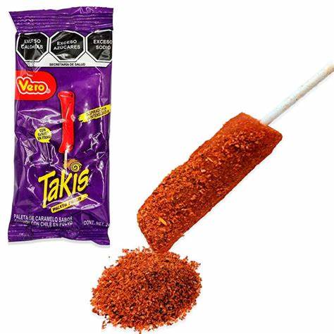 Takis Vero 20Lollipops Fuego  with chili powder to dip 480g