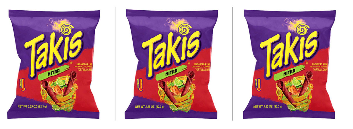 Takis Nitro Habanero & Lime Net Wt 3.25 OZ (92.3g) X3