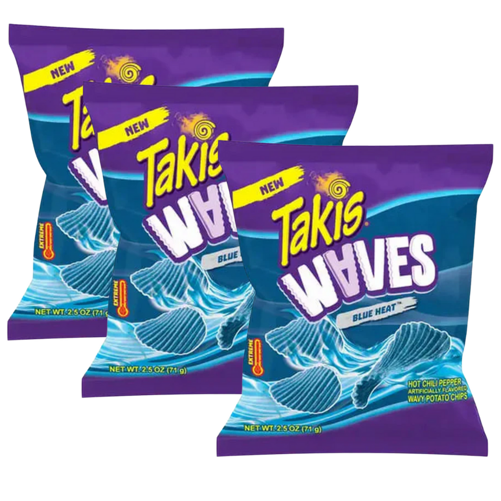 Takis Waves Blue Heat 70g - Pack 3
