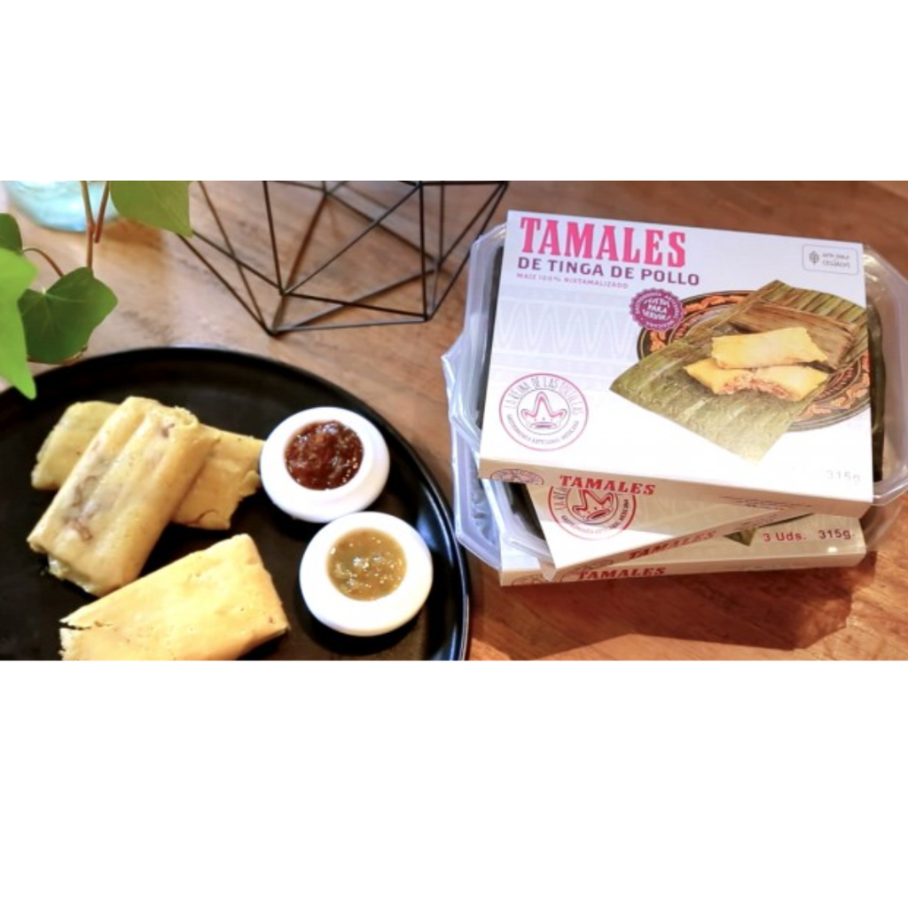 Tamales de tinga de pollo (3 unidades) - La reina de las tortillas