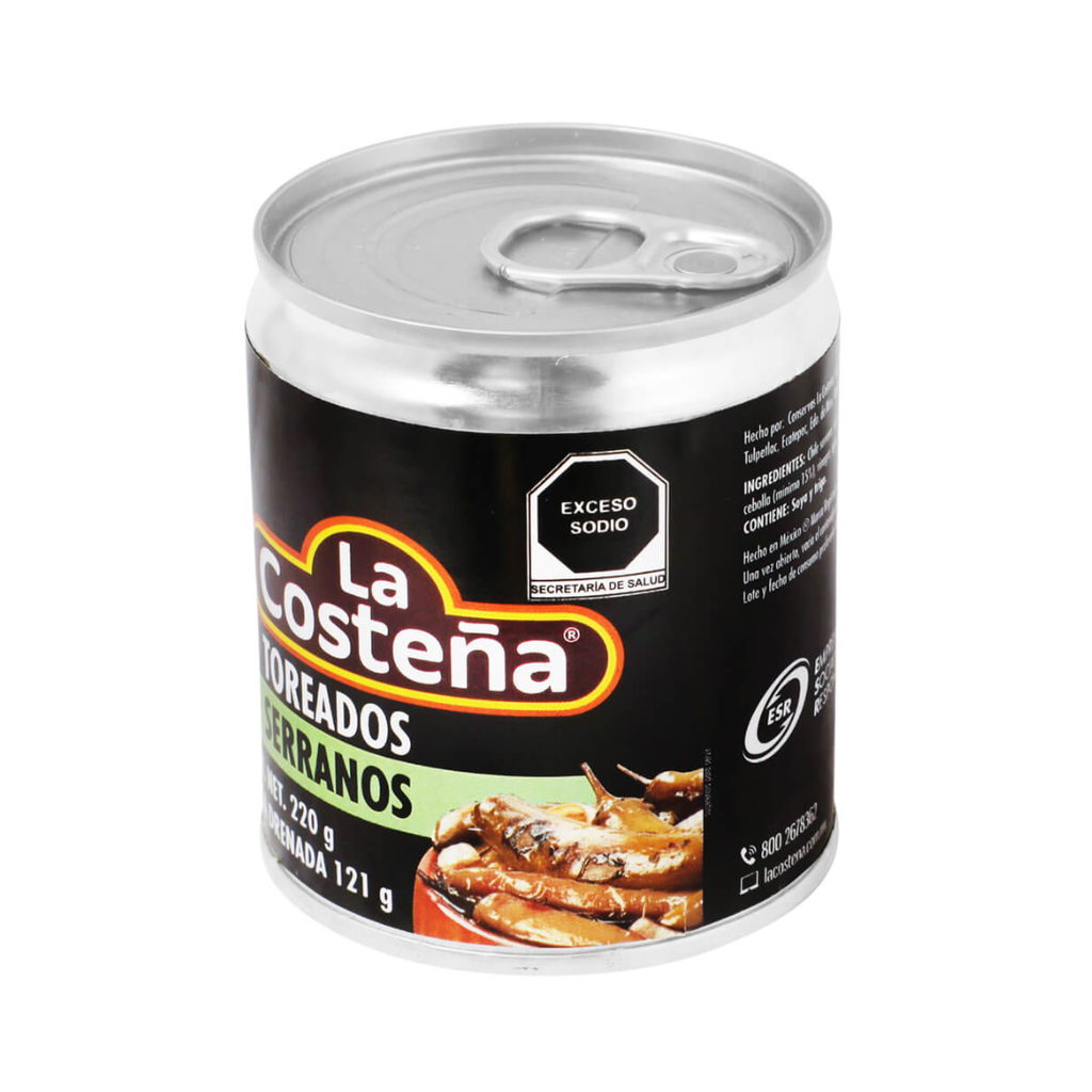 Serranos Toreados La Costeña 220gr