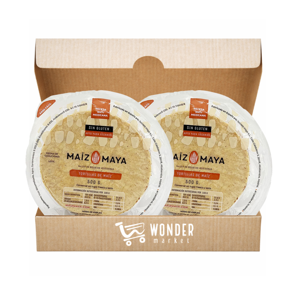 Wonderbox Tortillas de maiz - Maiz maya 500g x 2