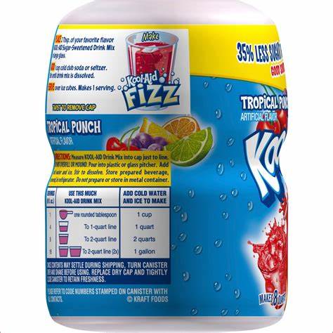 Kool Aid Tropical punch  NET WT 19 OZ  (538g)