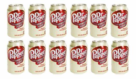 Dr Pepper Vainilla 355ml (caja 12 unidades)