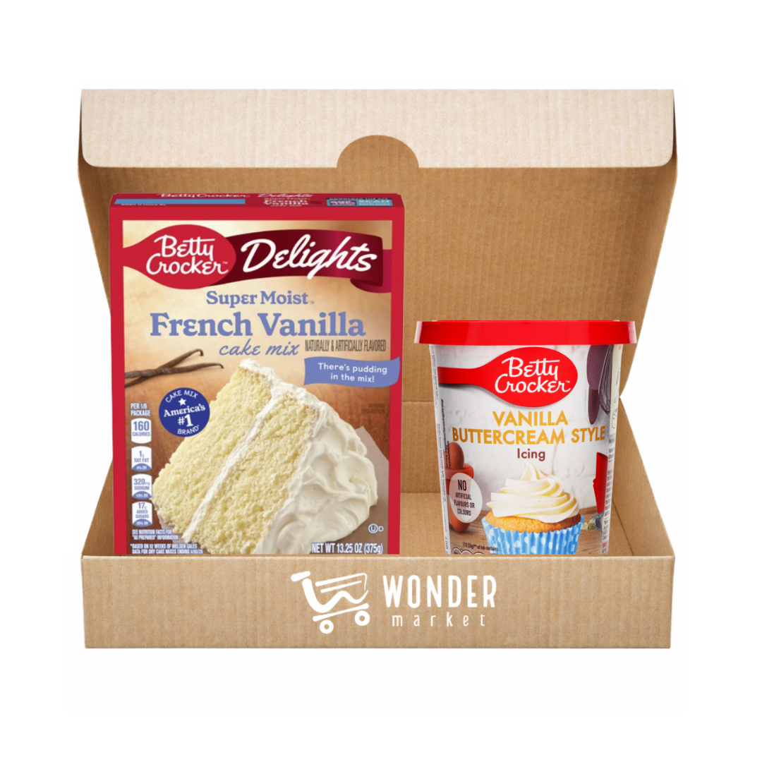 Wonderbox Betty Crocker French Vainilla + Vainilla buttercream