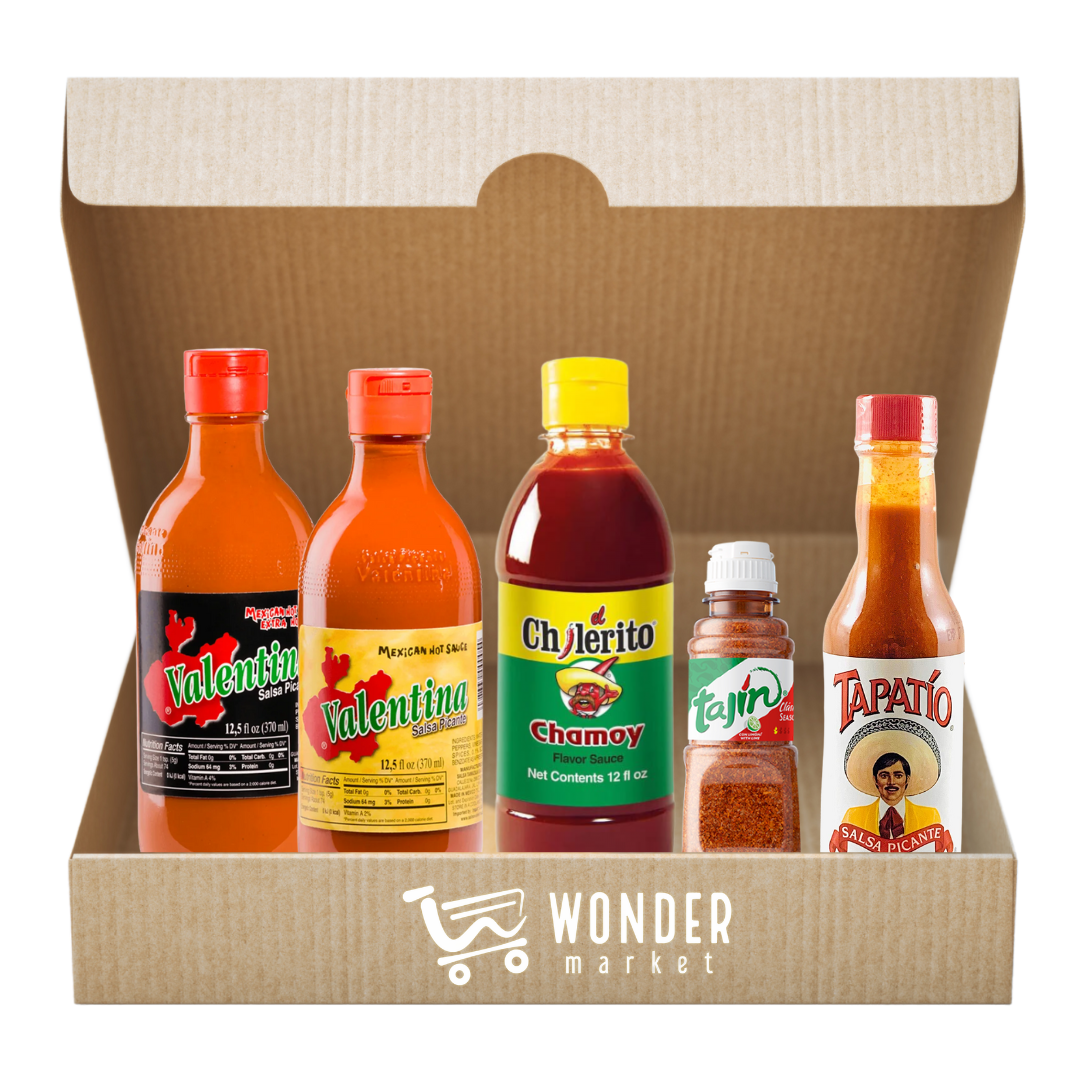 Combo Picante: Chilerito 355 ml + Tapat?o + Taj?n cl?sico+ Valentina negra y amarilla 370 ml