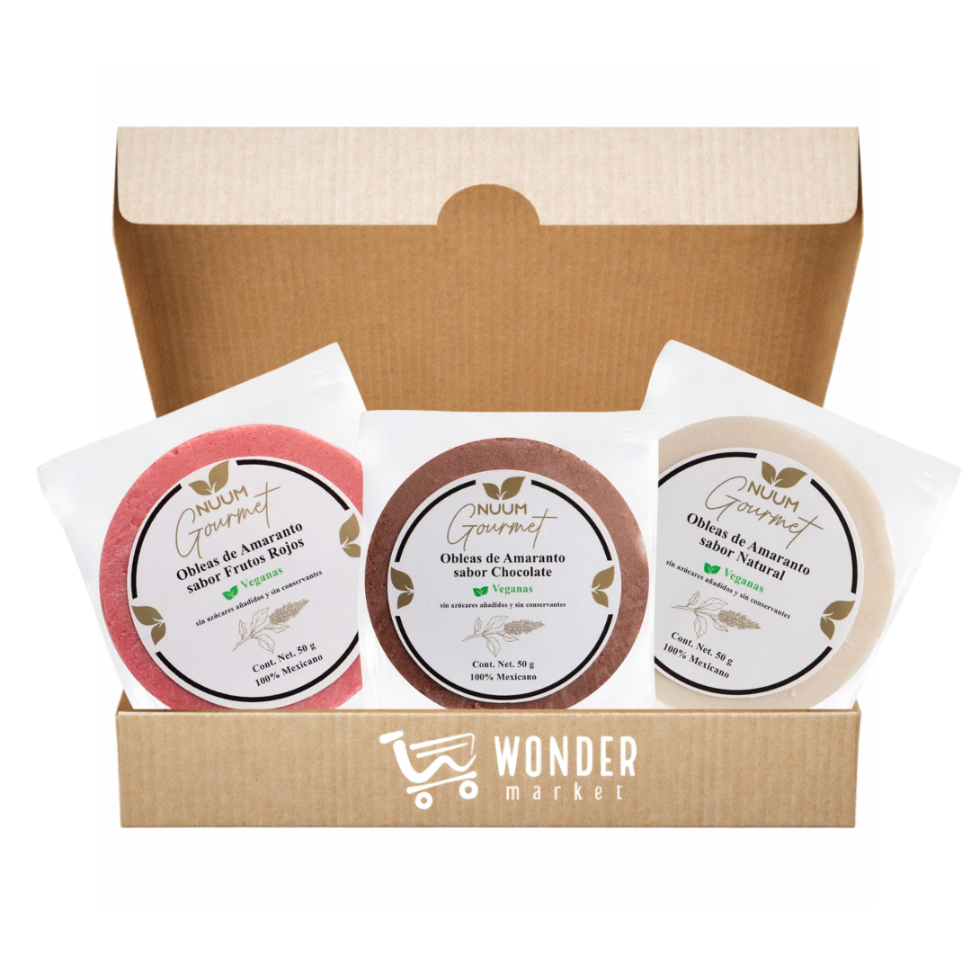 Wonderbox Obleas de amaranto distintos sabores - Nuum gourmet