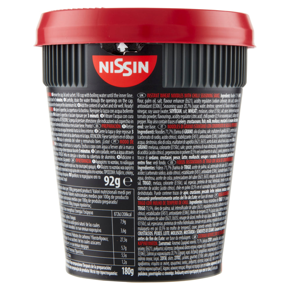 Nissin Noodles Con Salsa Japonesa Chilli Vaso 92 Gr