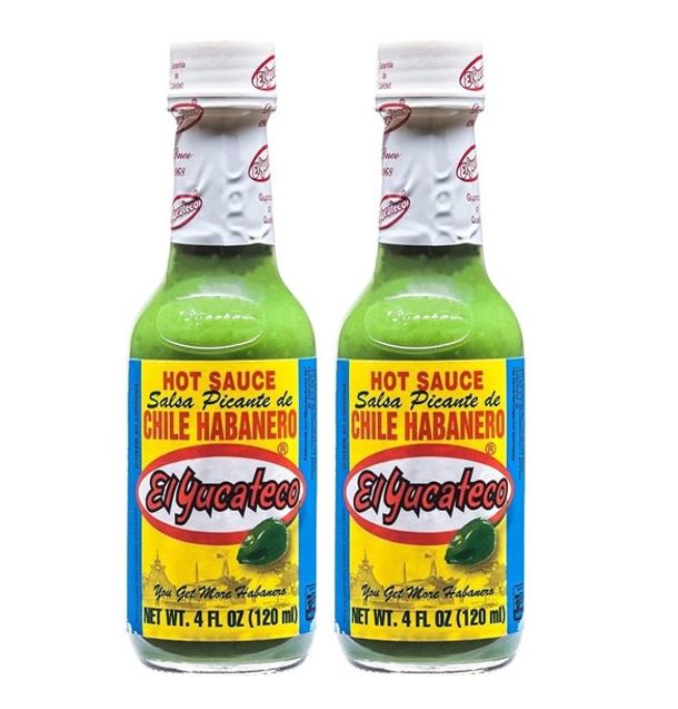Yucateco salsa verde habanero Pack 2