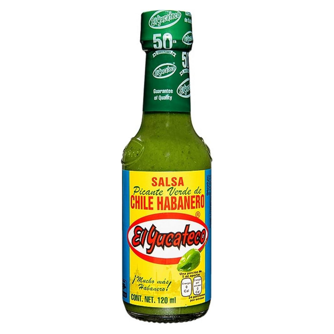 Yucateco Salsa picante verde de Chile habanero 120 ml