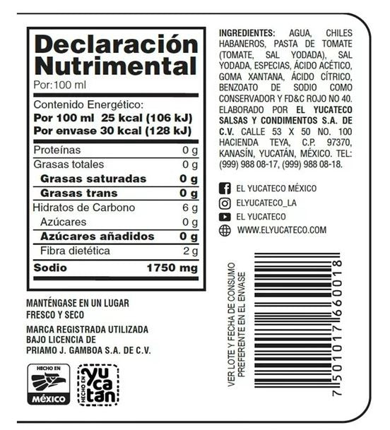 Yucateco salsa roja de habanero Pack 2