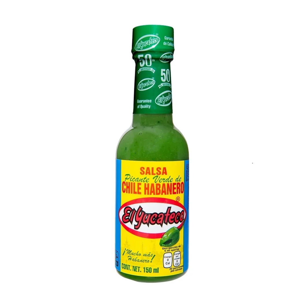 Yucateco salsa verde habanero Pack 2