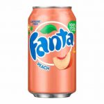Fanta Peach  Flavored Soda 355ml (caja 12 unidades)