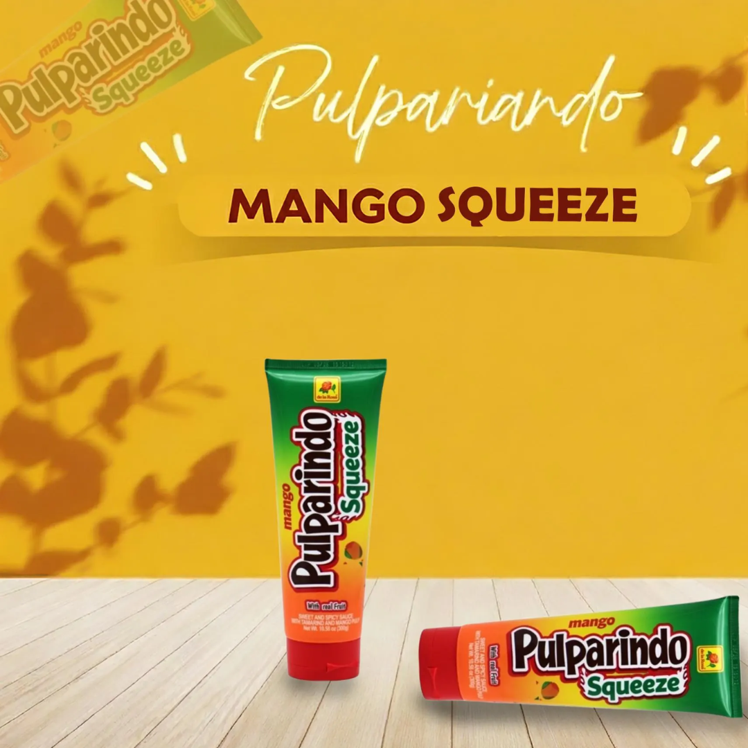 Pulparindo Squeeze Mango 300g Pulpa enchilada sabor mango - Imagen 2