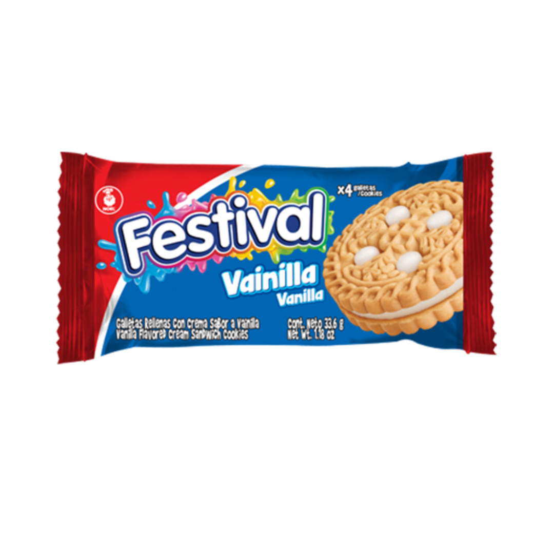 galleta de vainilla marca Festival de 37 gramos
