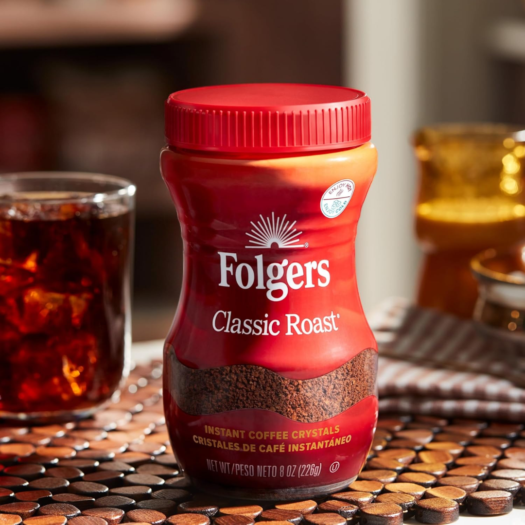 Classic Roast Instant Coffee Crystals Folgers 226g - Imagen 2