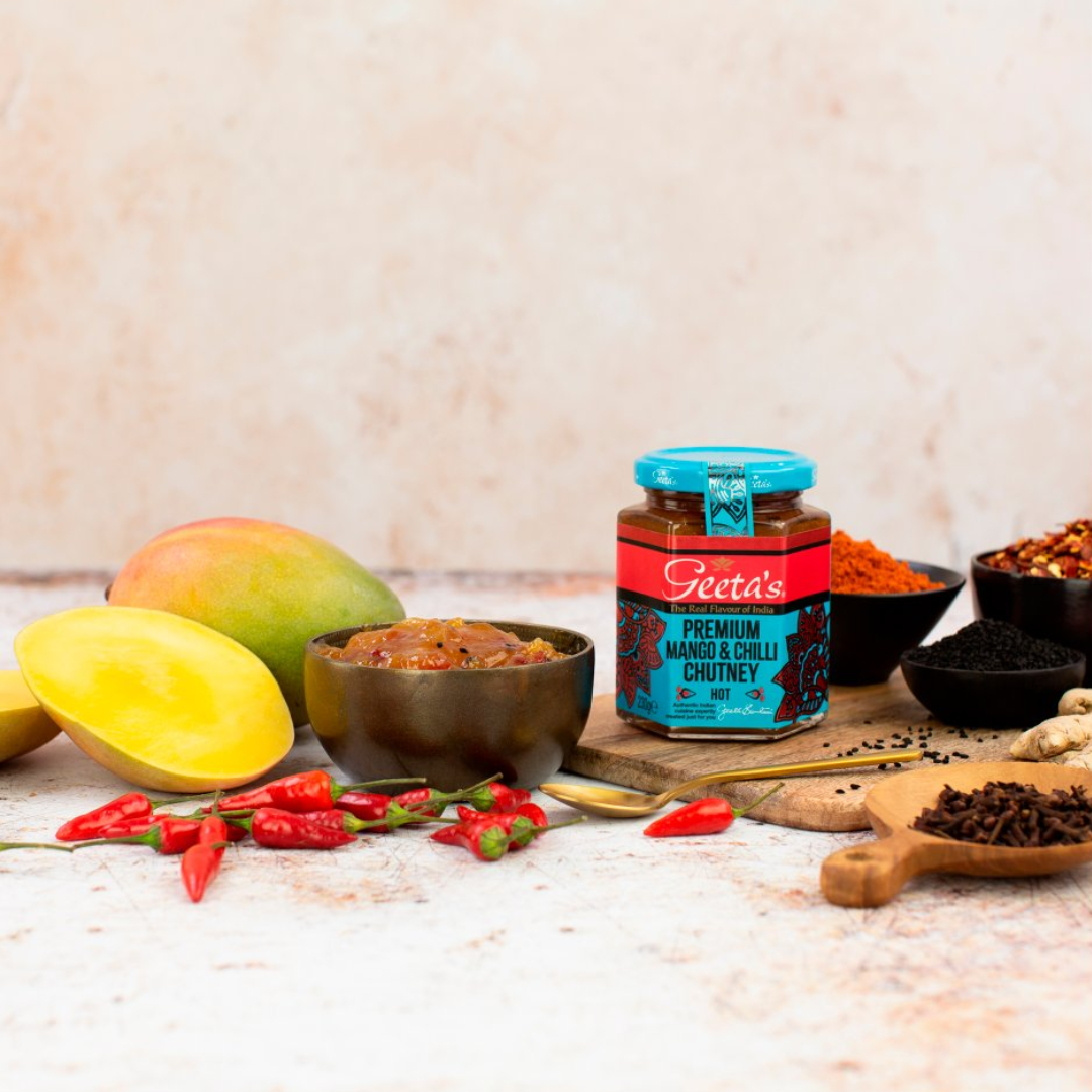 Geeta's Premium Mango Chutney & Chili 230g - Imagen 2