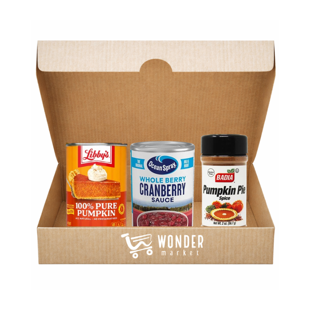 Pack Sabores de Otoño Pure Pumpkin +Cranberry Sauce + Pumpkin Pie